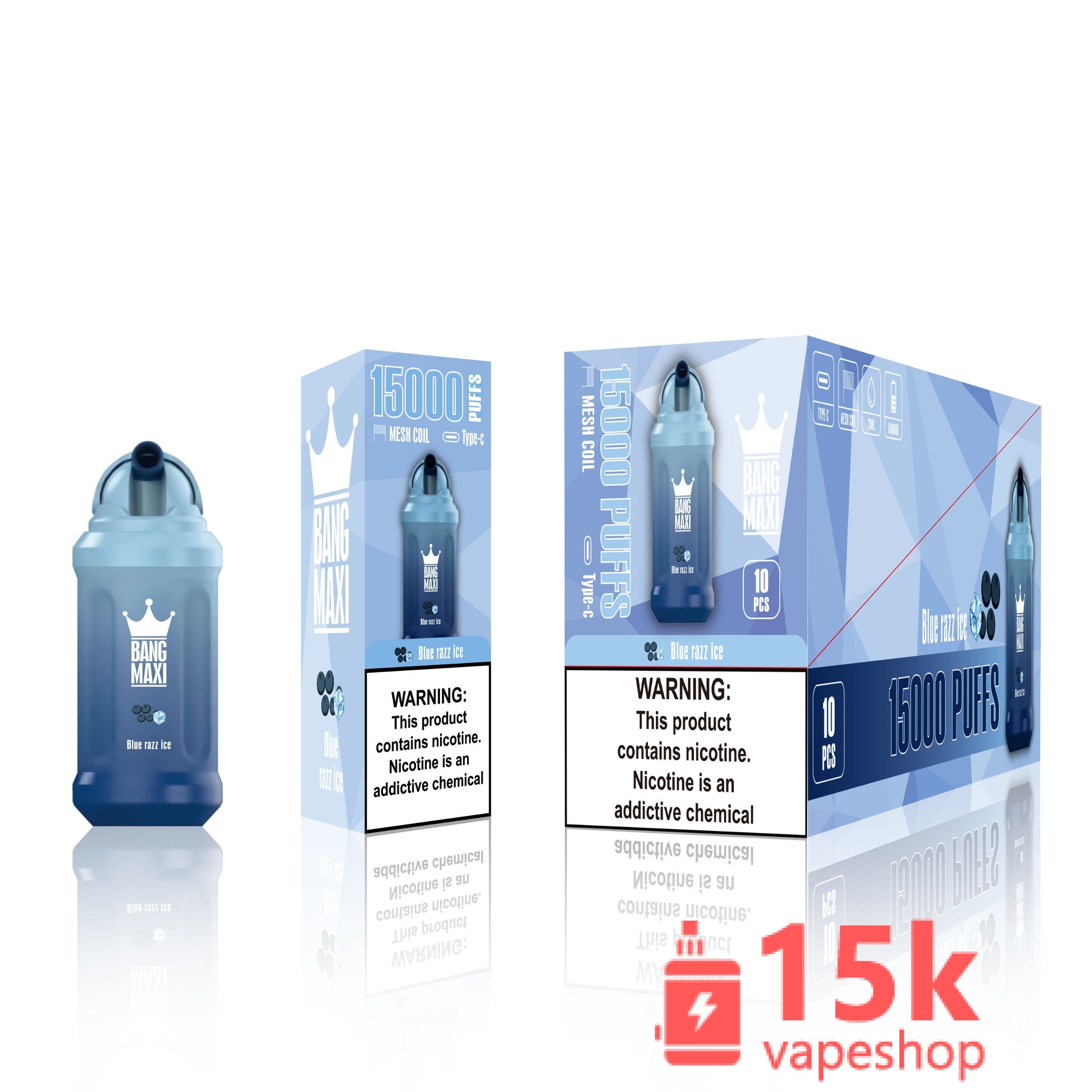 Aivono Bang Maxi 15000 Disposable Vape 12000 Puffs EGO Electronic Cigarette - 0/2/5% Nicotine - imagine 4