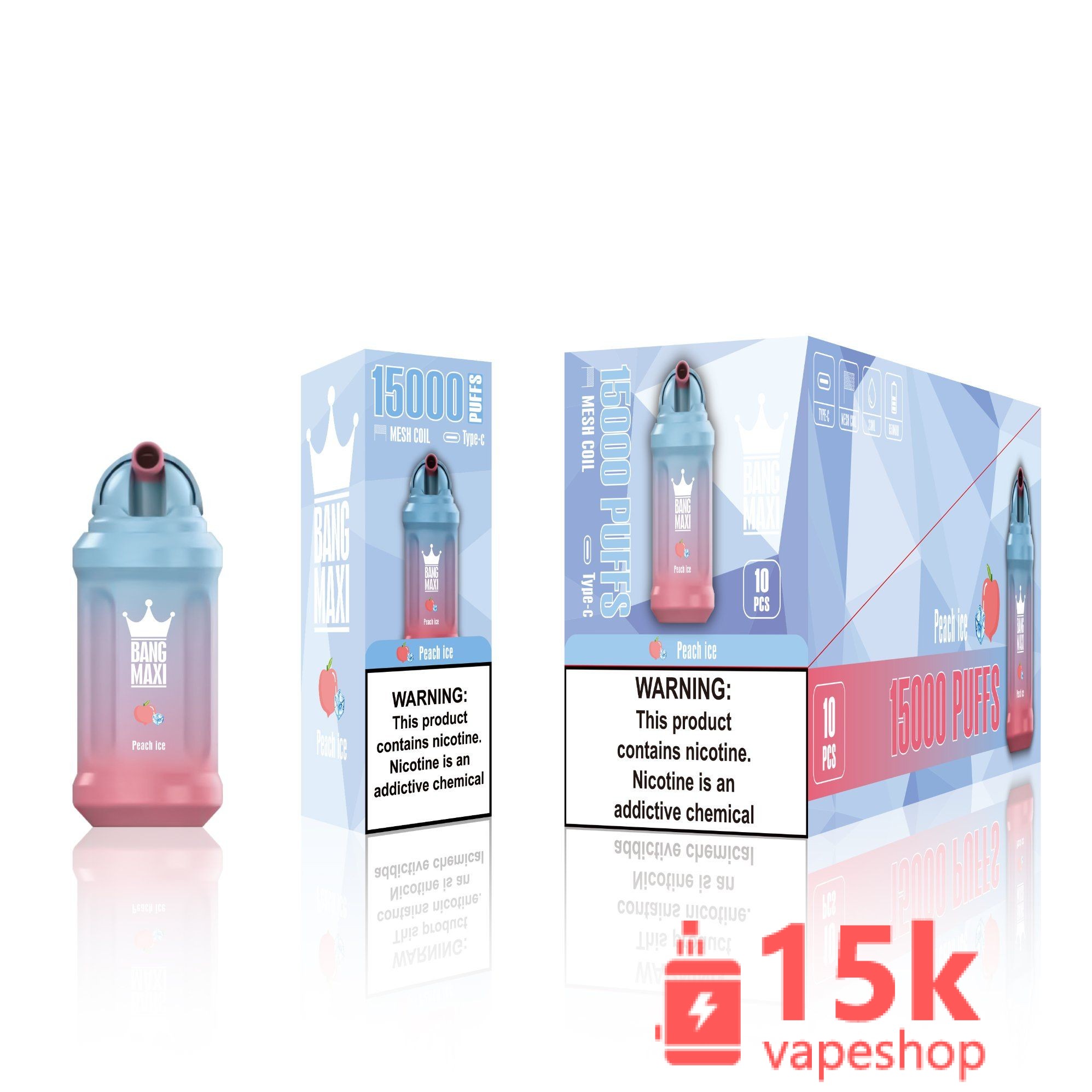 Aivono Bang Maxi 15000 Disposable Vape 12000 Puffs EGO Electronic Cigarette - 0/2/5% Nicotine - imagine 5