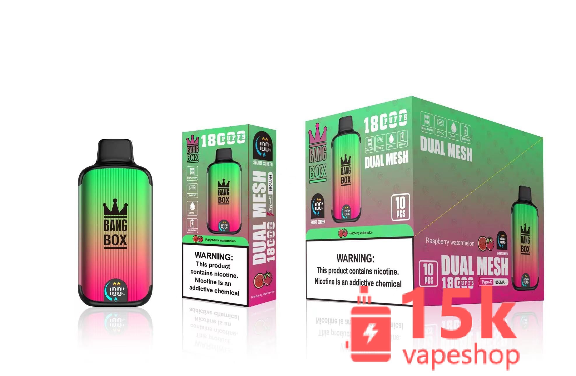 Bang 18000 Puff Disposable Vape - Wholesale, OEM, Fruit Flavors, FDA Certified, 18000 Puffs — изображение 2