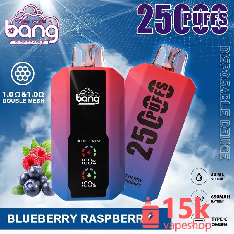 Bang 25000 Puffs Disposable E-Cigarette 30ml Pre-Filled Vape Pen with 0-5% Nicotine & Fruit Flavors - Εικόνα 3