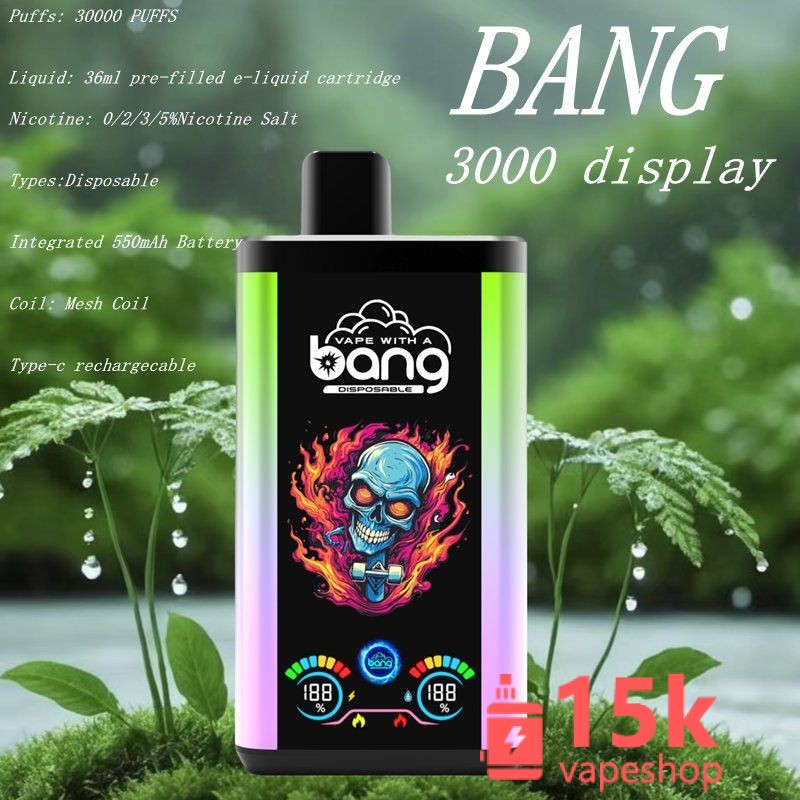 Bang 30000 Puffs Disposable Vape | 12 Flavors, 36ml Capacity, Mesh Coil, OEM/ODM | Wholesale E-Cigarette - obrazek 4