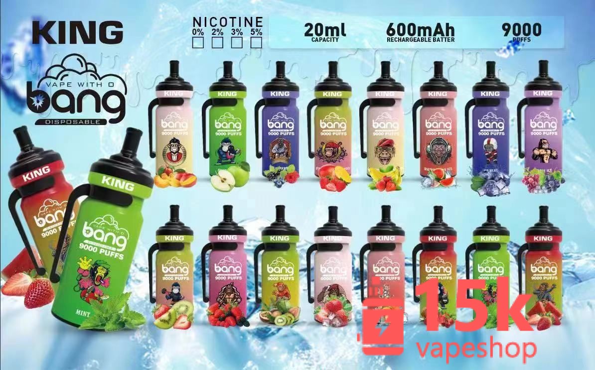 Bang King 9000 Puffs Disposable Vape, Nicotine-Free, Fruit Flavors, Low MOQ, CE & ROHS Certified - Kuva 2