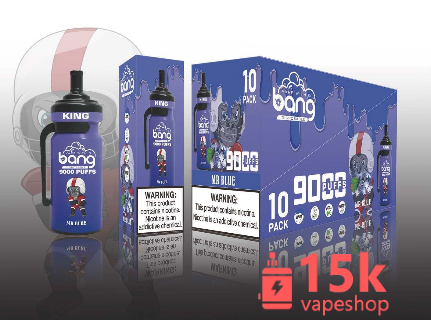 Bang King 9000 Puffs Disposable Vape, Nicotine-Free, Fruit Flavors, Low MOQ, CE & ROHS Certified - Kuva 4