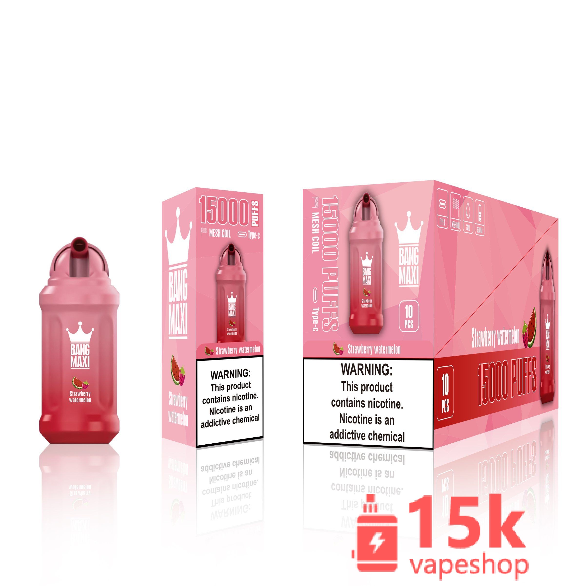 Bang King Maxi 15000 Puffs Disposable Vape Pen 15K Puffs, 10 Flavors, 23ml, Type-C Charging - Bild 5