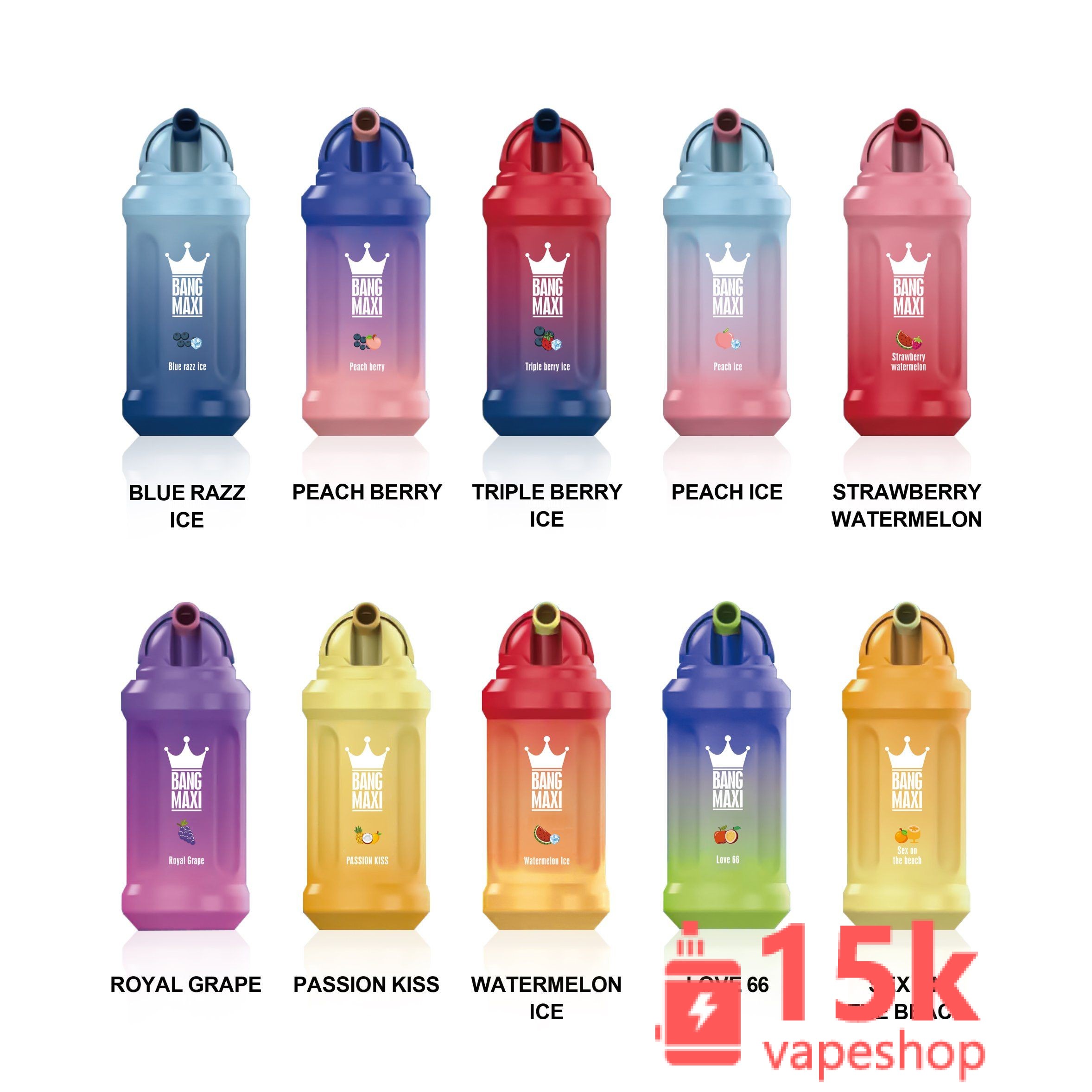 Bang King Maxi 15000 Puffs Disposable Vape Pen 15K Puffs, 10 Flavors, 23ml, Type-C Charging - Bild 3
