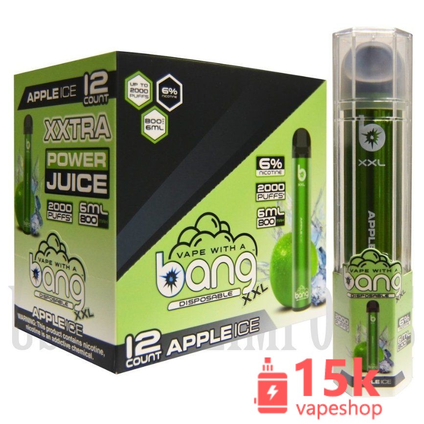 Bang XXL Disposable Electronic Cigarette 2000 Puffs, Fruit Flavors, 6.0ml E-Juice, 800mAh Battery - imagine 2