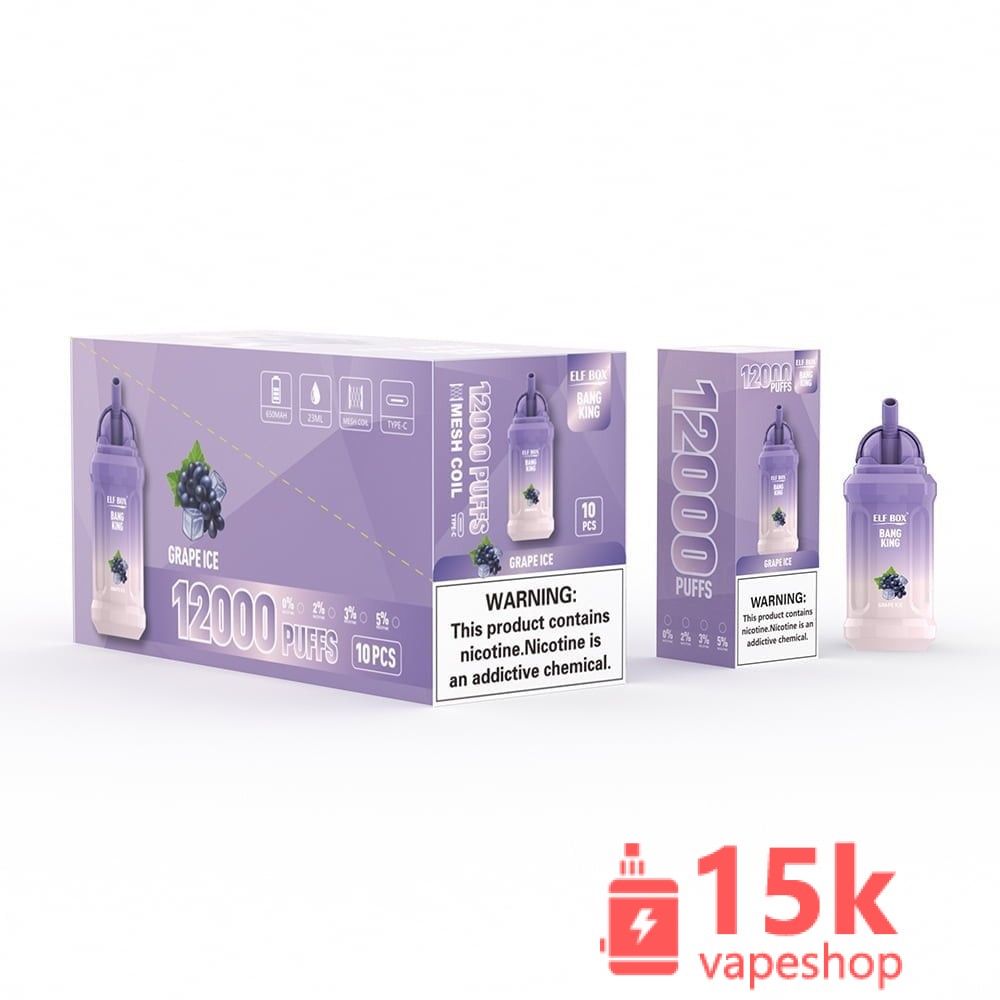 ELFBOX BK12000 12000 Puffs Rechargeable Disposable Vape - 23ml E-Liquid, Mesh Coil, 650mAh Battery - obrazek 2