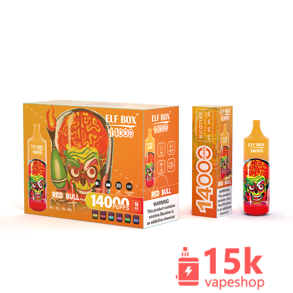 ELFBOX RGB 14000 Puff Rechargeable Disposable Vape - 0%/2%/3%/5% Nicotine Strengths & 10 Unique Flavors - Görsel 6
