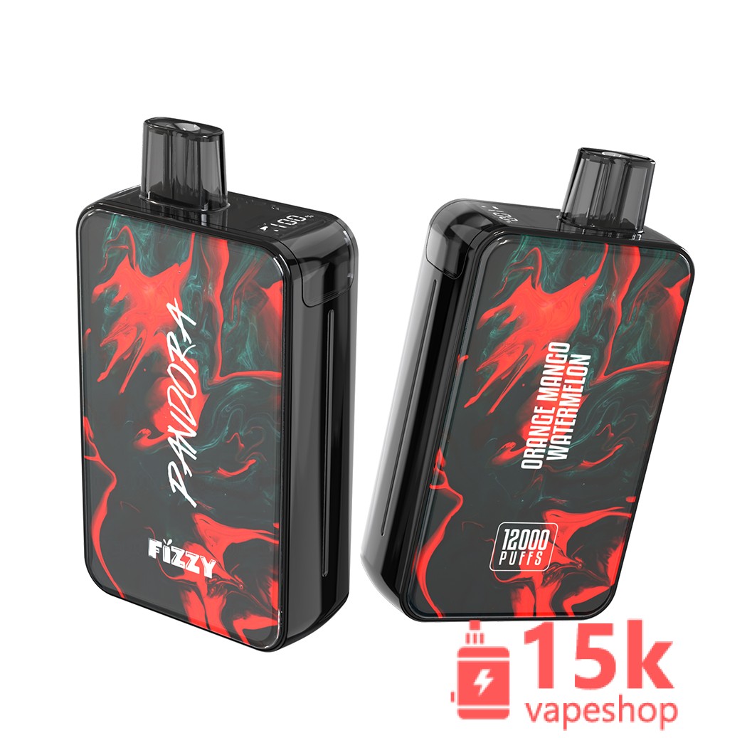 "Fizzy Pandora" 12000 įkraunamų vienkartinių Vape Pen - 2% ir 5% nikotino - 12 skonių