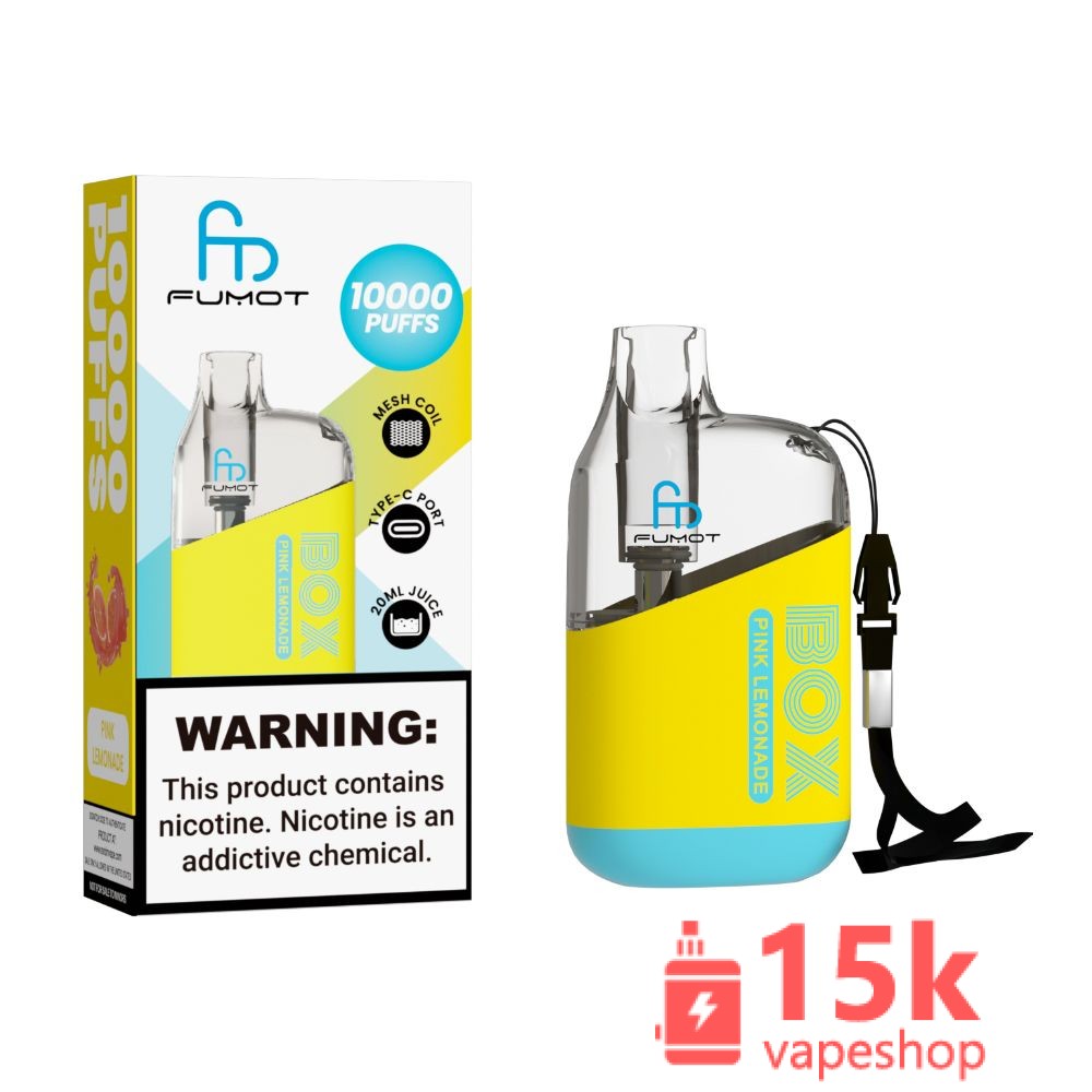Fumot Tornado Vape 10000 Puffs - Rechargeable Mesh Coil, 20ml, 12 Flavors, Disposable Vape Bar - Billede 5