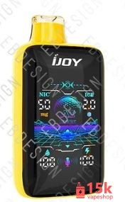 ⁦IJOY Uranus Mate Disposable Vape - Stainless Steel, LED Display, Fruit Flavors, Nicotine Free, 4500 Puffs⁩ - الصورة ⁦5⁩