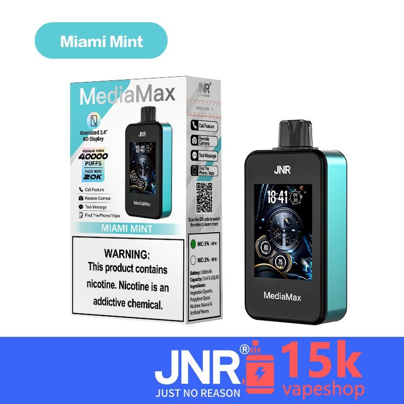 Jnr Jnr Media Max 40000 Puffs Disposable E-Cigarette Wholesale E Cigarette - obrazek 2