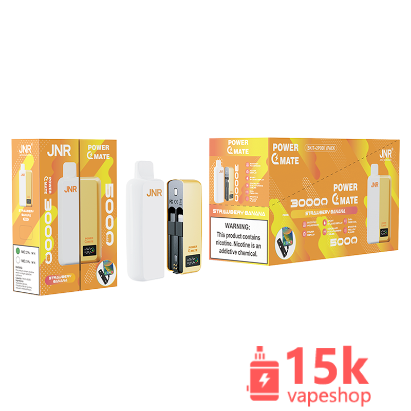 Jnr Power Mate 30000 Pod Vape - 30,000 Puffs, 19ml E-liquid, 5000mAh Battery, 10 Flavors