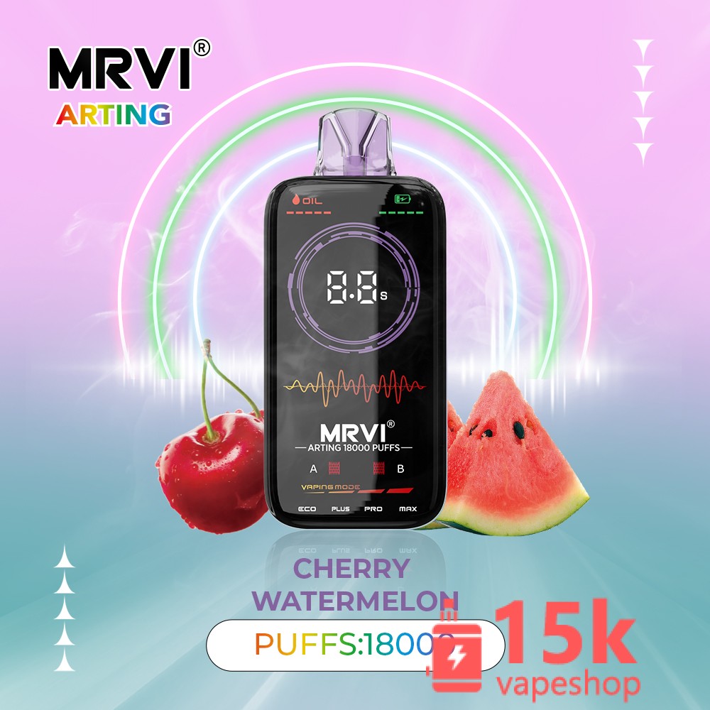 ⁦Mrvi Arting 18000 Puffs Vape Device with 4 Heating Modes, Dual Mesh Coil, and Full Screen Display⁩ - الصورة ⁦6⁩