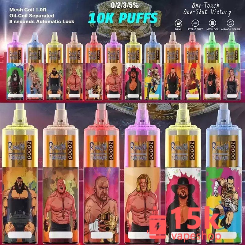 Randm Tornado 10000 Puffs Disposable Vape - 0% to 5% Nicotine, Fruit Flavors, Metal Design - Vaizdas 3