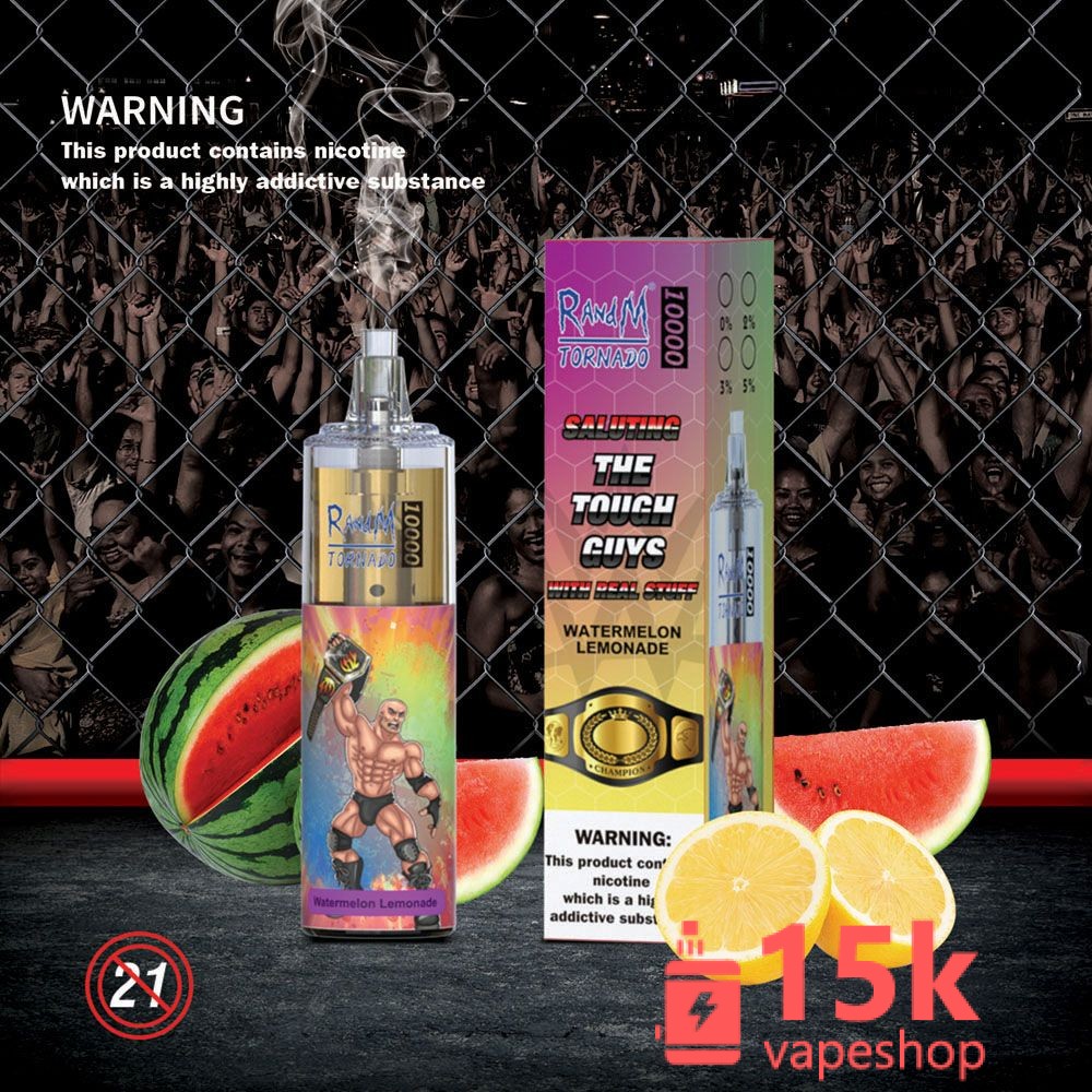RandM Tornado 10000 Puffs Disposable Vape, 20ml Fruit Flavors, Rechargeable 850mAh Battery - Εικόνα 5
