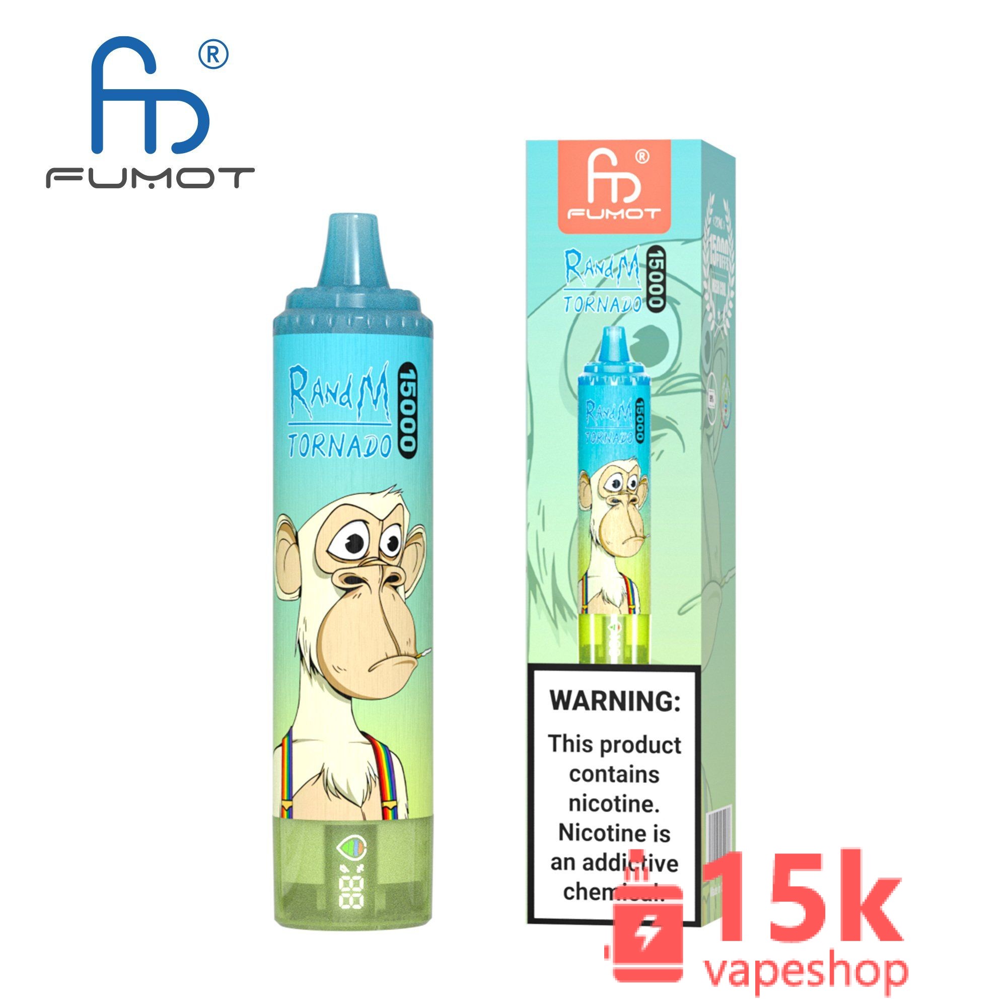 RandM Tornado 15000 Disposable Vape 15000 Puffs with Display, 25ml, 41 Flavors, Rechargeable Battery - Obrázek 3