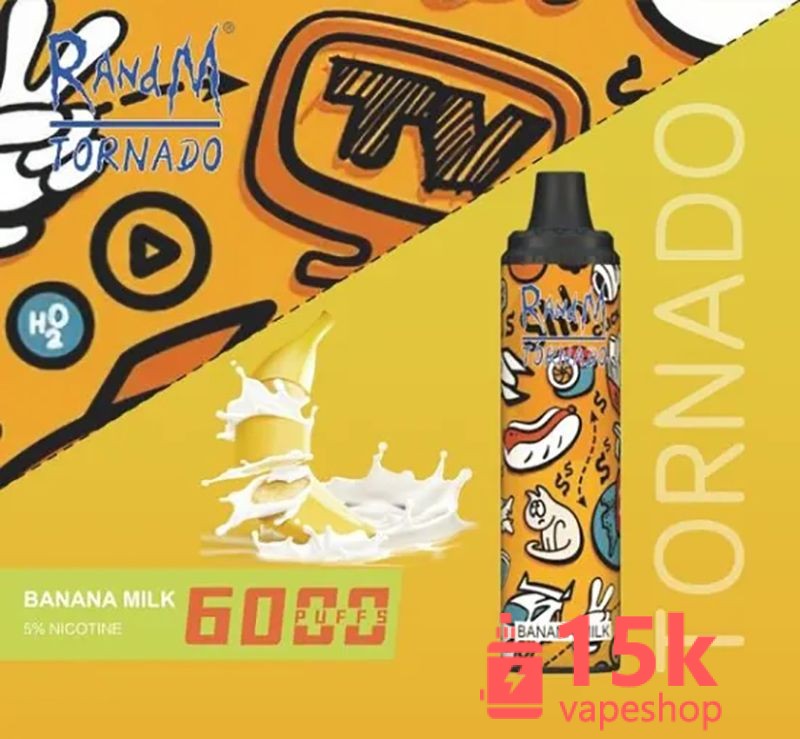 RandM Tornado 6000 Puffs Disposable Vape - 12 Fruit Flavors, Mesh Coil, Low Nicotine - зображення 2