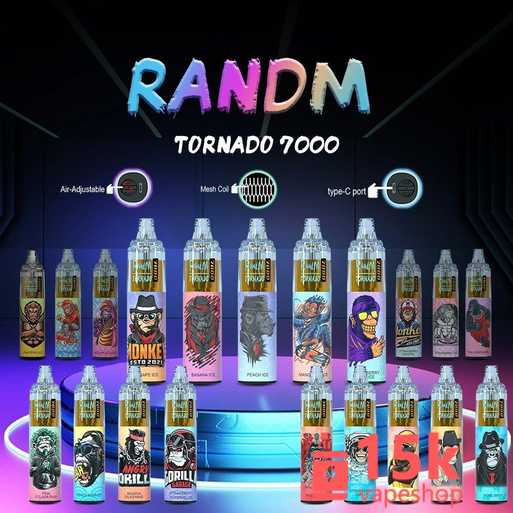 ⁦RandM Tornado 7000 Disposable Vape 14ml E-Liquid, 0-5% Nicotine, Customizable Logo, Wholesale⁩ - الصورة ⁦6⁩