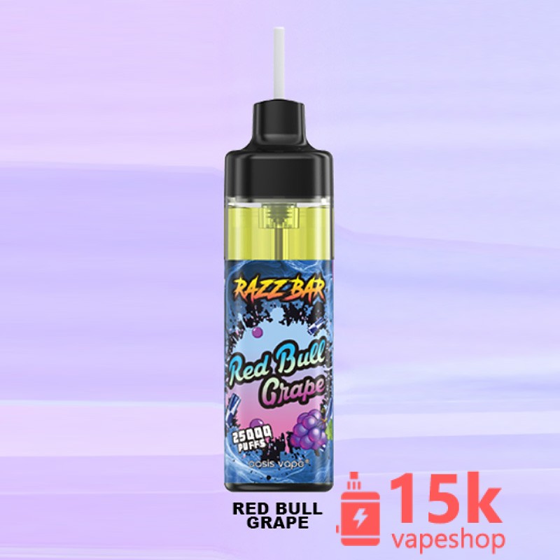 Razz Bar 25000 Puff 25K Vape - 25,000 Puffs Disposable E-Cigarette with 16 Flavors - 画像 (5)