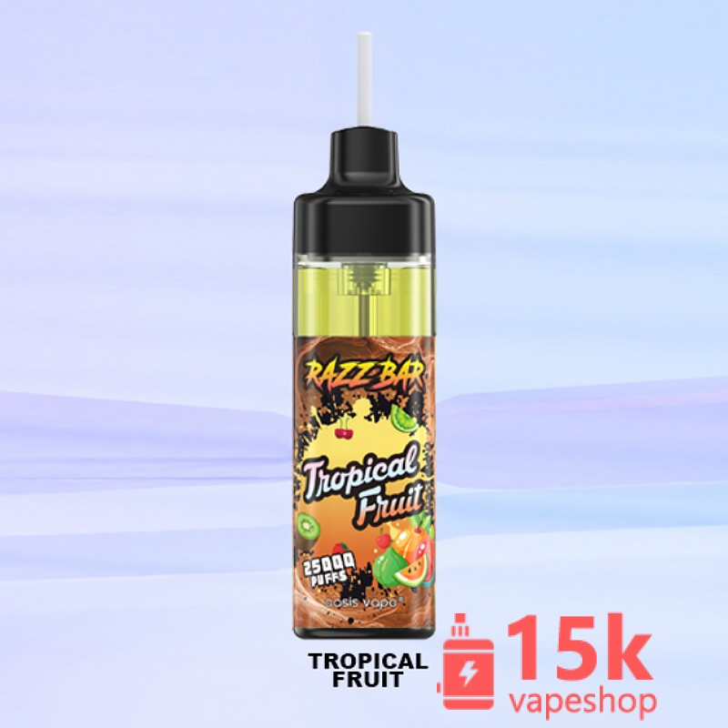 Razz Bar 25000 Puff 25K Vape - 25,000 Puffs Disposable E-Cigarette with 16 Flavors - 画像 (4)
