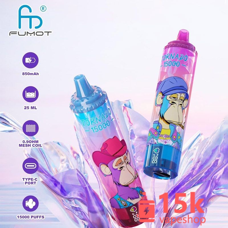 South Africa Zbood Tornado 15000 Puff Disposable Vape - Colored Smoke, Fruit Flavors, CE Certified - Image 2