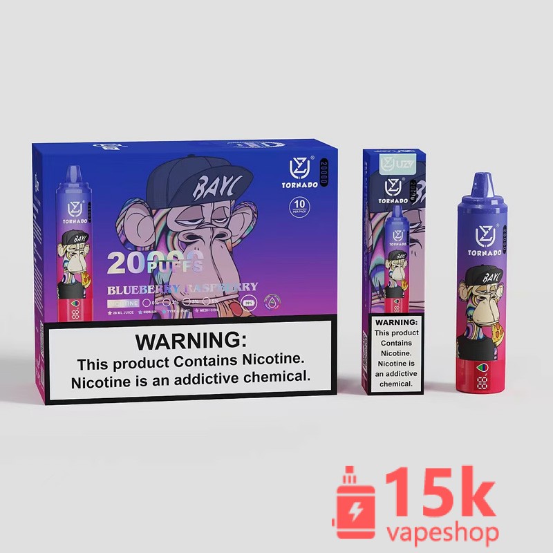 Uzy Tornado 20000 Puffs Vape - 28ml E-liquid, 850mAh Battery, 12 Flavors, 0%/2%/3%/5% Nicotine Levels - 画像 (5)