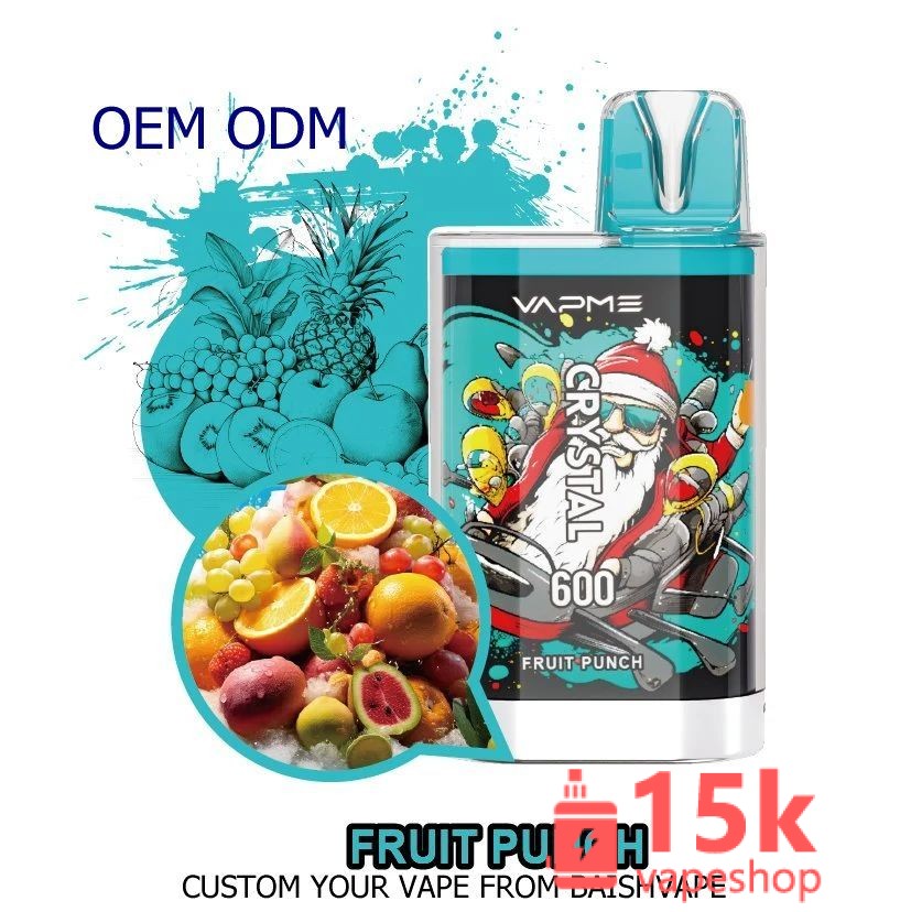 Vapme Crystal 600 Puff Disposable Vape, Fruit Flavors, FDA Certified, Low MOQ, Custom Logo Available - Billede 5
