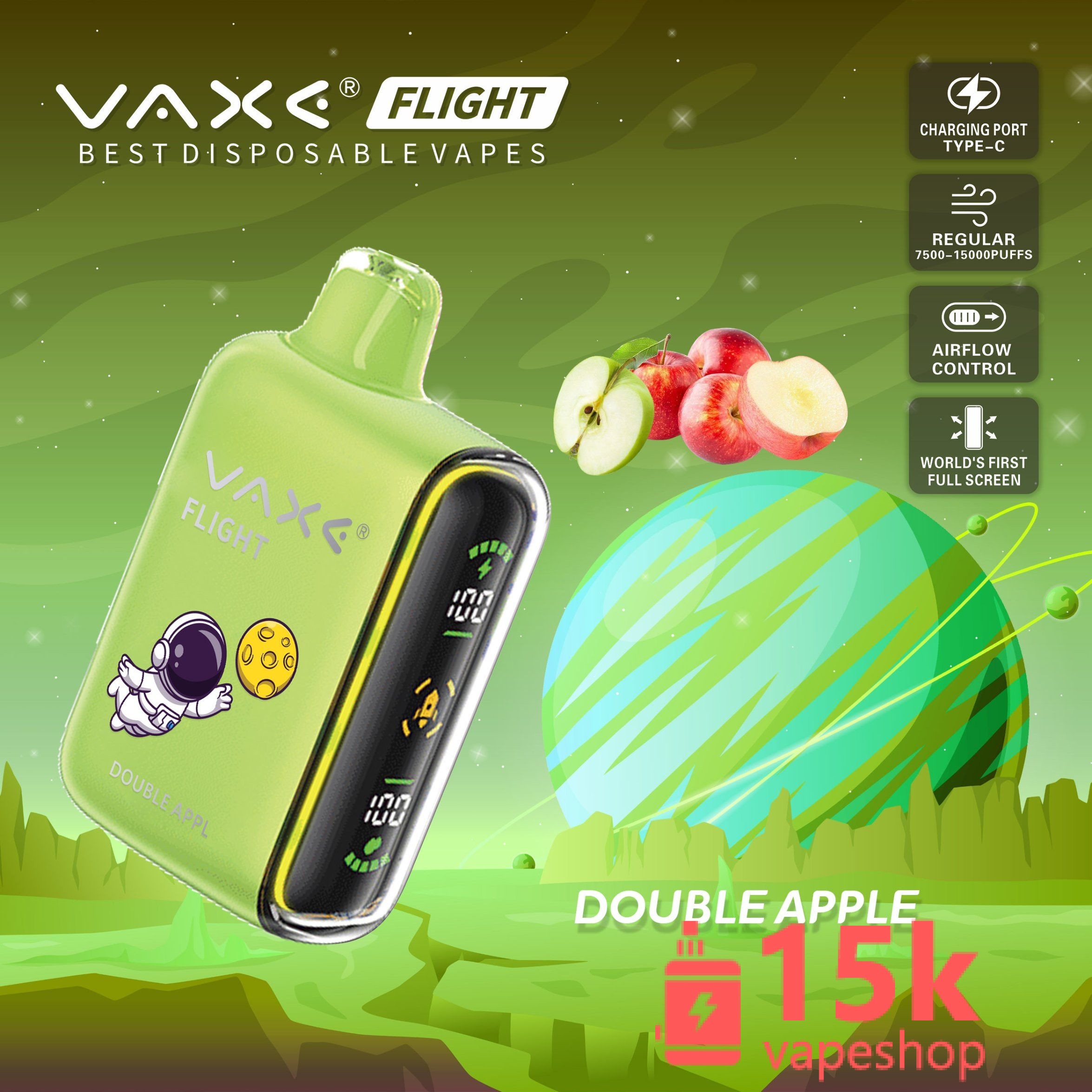 ⁦Vaxe Flight 7500/15000 Puff Disposable Vape with Custom Logo, Fruit Flavor, CE & ROHS Certified⁩ - الصورة ⁦2⁩