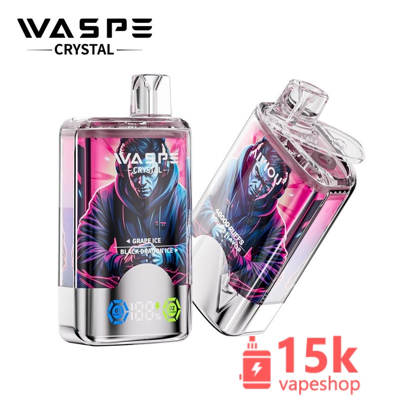 Waspe Crystal 40000 Puffs Disposable Vape - 40,000 Puffs, Dual Flavor, 0%/2%/5% Nicotine, 32ml E-liquid - Image 5