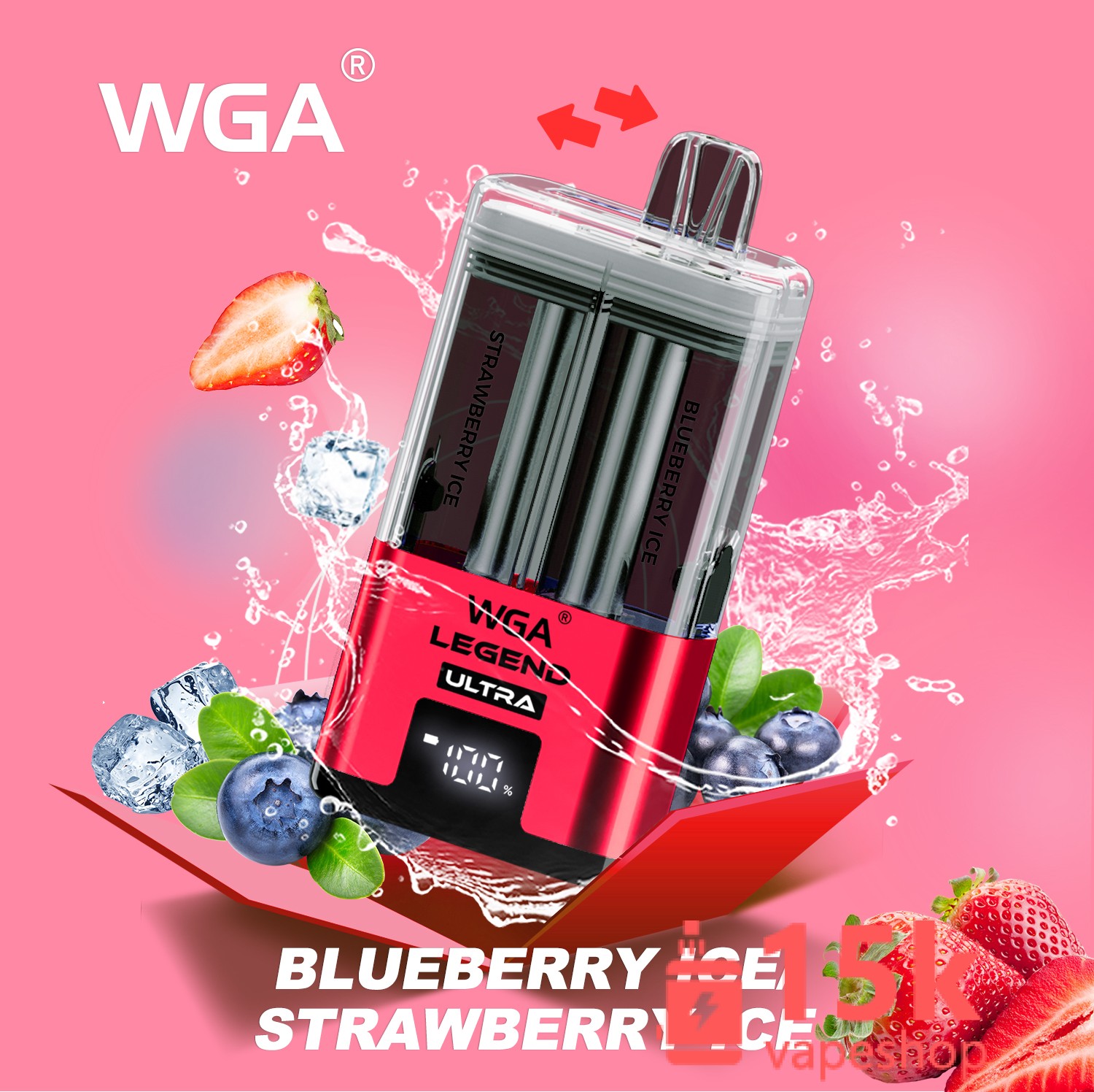 Wga Crystal Legend Ultra 30000 - Dual-Flavor Rechargeable E-Cigarette with 30000 Puffs - 画像 (6)