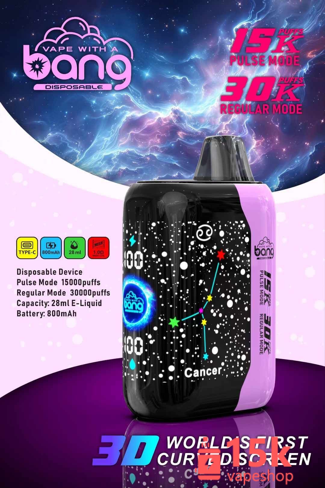 Wholesale Bang 30000 Puffs Disposable E-Cigarette Vape with 28ml Capacity & Nicotine Options — изображение 2