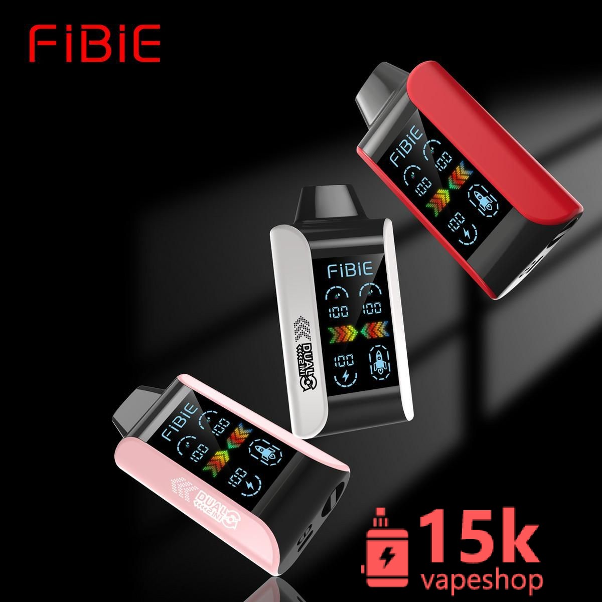 Wholesale Fibie Dual Flavor 15000 Puffs Display Vape Kit 650mAh with LCD Indicator, FDA Certified - зображення 5