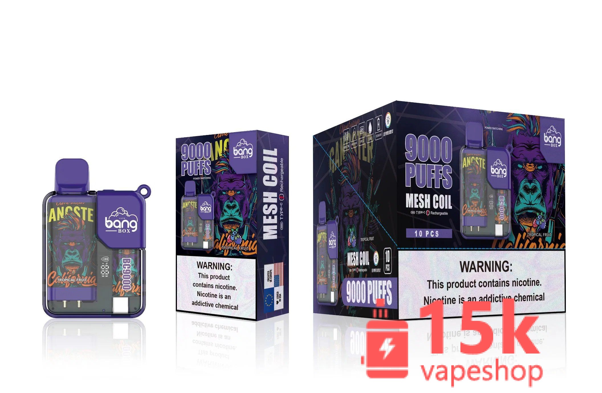 Zbood Moon Thanos Life Pod 5500 Disposable Vape - 9000 Puffs, Fruit Flavors, CE Certified - Billede 6