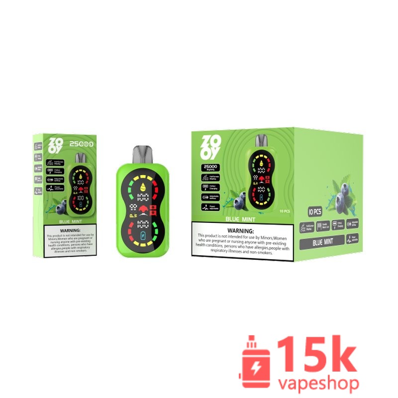 Zooy Blaze 25000 Disposable E-Cigarette - 25000 Puffs, Full-Screen Display, 10 Flavors