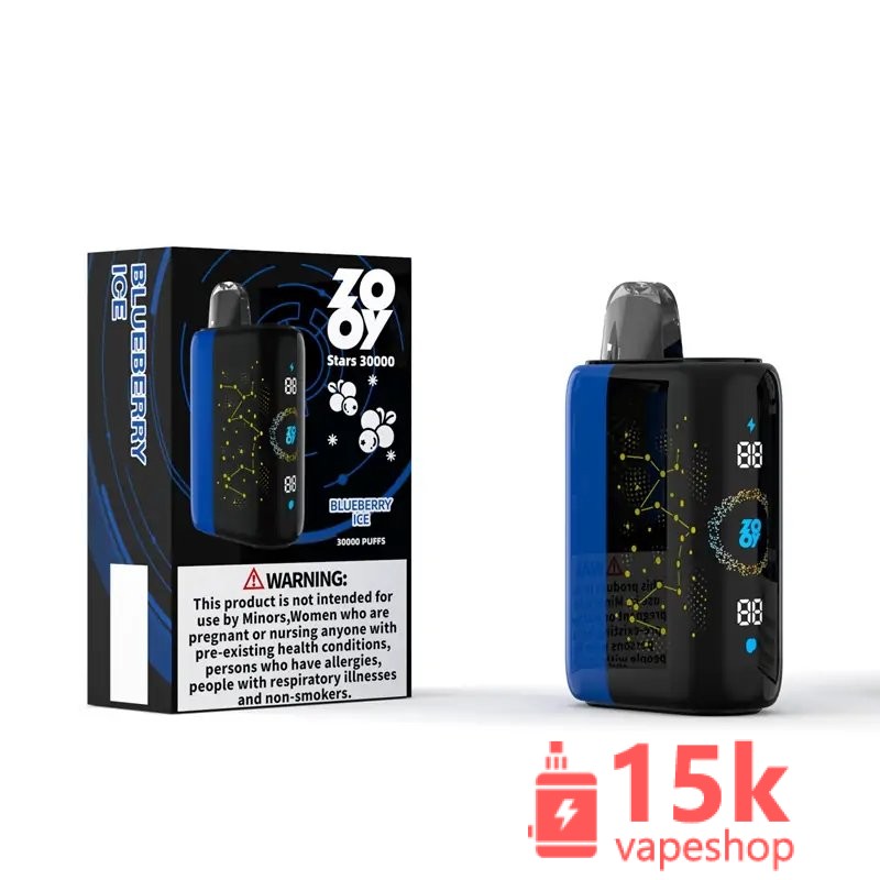 ⁦Zooy Stars 30000 Disposable Vape - 30,000 Puffs, Dual Mesh Coil, 10 Flavors, Type-C Rechargeable⁩ - الصورة ⁦6⁩