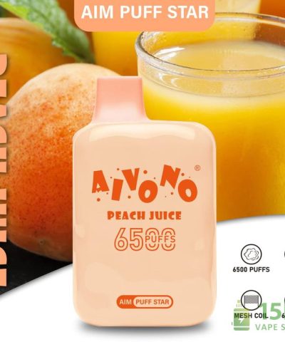 Aivono AIM PUFF STAR 6500 Disposable Vape - 6500 Puffs, Rechargeable
