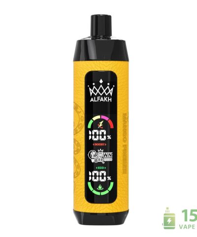Alfakh Crownbar 20000 Disposable Vape - 20,000 Puffs with Leather Finish DTL Experience