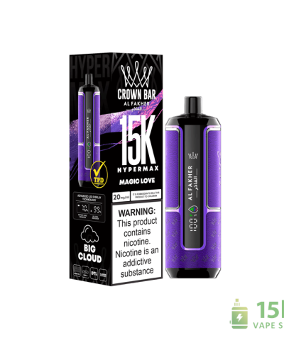 Alfakher Crown Bar 15000 Hyper Max: 22ml Rechargeable Vape with 15K Puffs