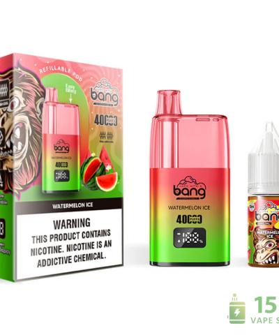 Bang 40000 Refillable Vape: 40K Puffs, 10ml E-Liquid, Type-C Charging