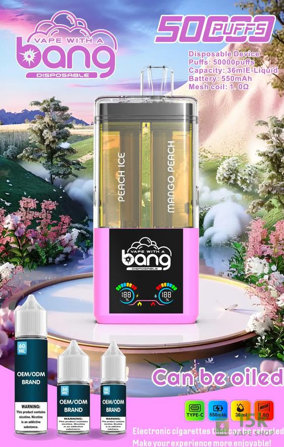 Bang 50000 Disposable Vape - 50K Puffs, 12 Flavors, Rechargeable - Image 3