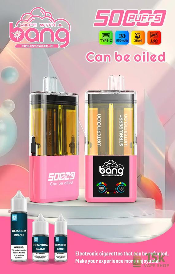 Bang 50000 Disposable Vape - 50K Puffs, 12 Flavors, Rechargeable - Image 5