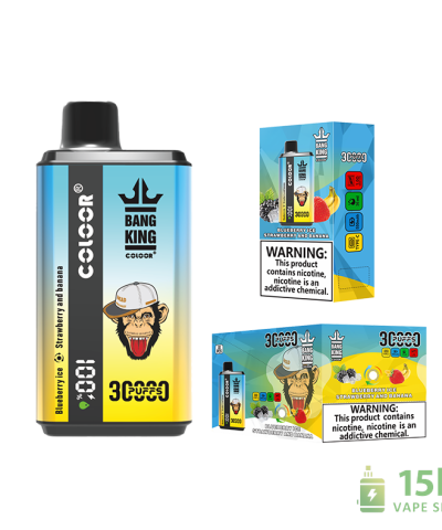 Bang King 30000 Double Flavor Disposable Vape: 0%-5% Nicotine, 12 Flavors