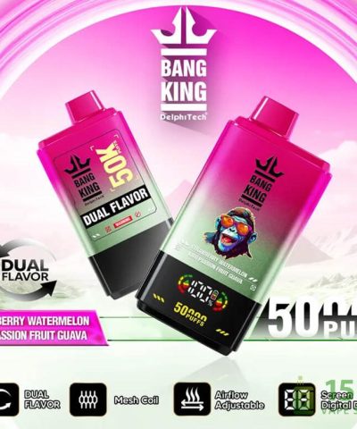 Bang King 50000 Disposable Vape - 50K Puffs, Dual Flavors, Display Screen