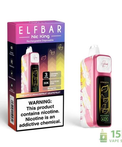 Elf Bar Nic King 30000 Puffs Disposable Vape - Rechargeable High-Capacity Device