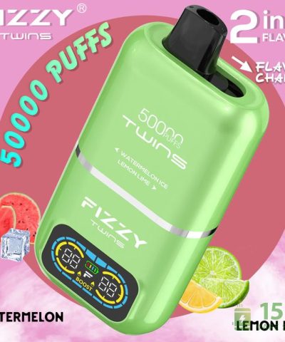 Fizzy 50K 2-in-1 Disposable Vape | 50,000 Puffs, Rechargeable & Multi-Flavor