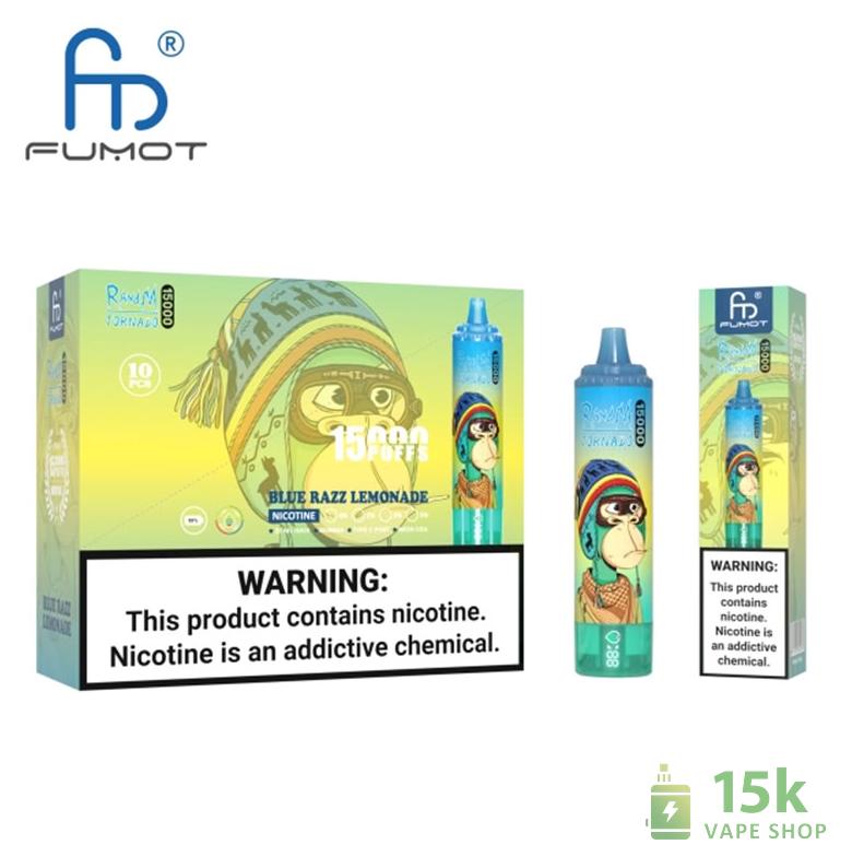 Fumot Tornado 15000 Disposable Vape - 15K Puffs, 59 Flavors, Type-C Charging - Imagine 3