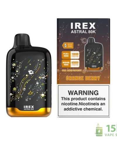 IREX Astral 80000 Disposable Vape - 80K Puffs, 48ml, Rechargeable Device