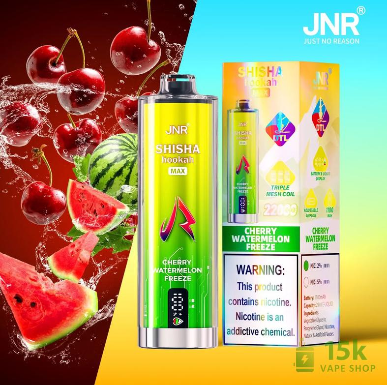 JNR Shisha Hookah Max 22000 Disposable Vape | 22K Puffs Hookah Edition - Image 5