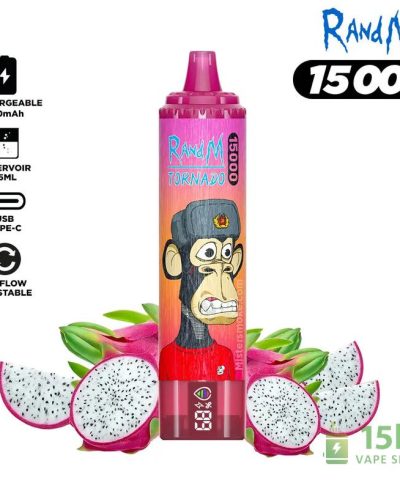 Alternative view of RandM Tornado 15000 Disposable Vape: 15,000 Puffs, Rechargeable & LED Display